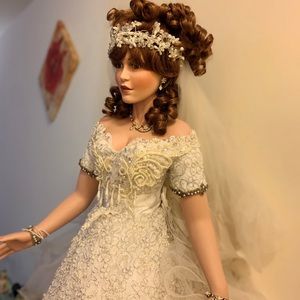 Gorgeous Realistic Wedding tall Porcelain Doll
